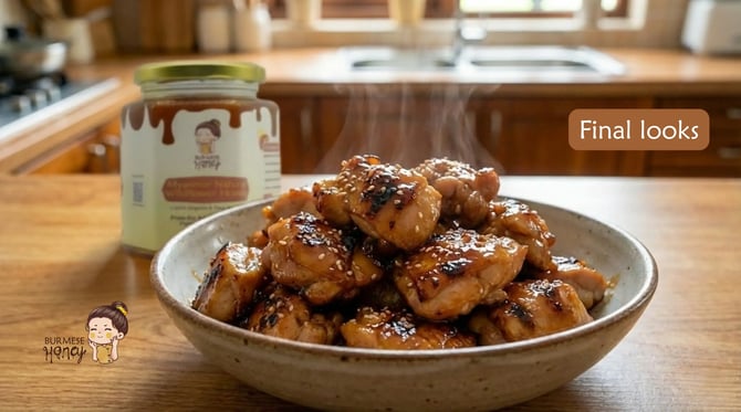Honey Garlic Chicken Receipe by Burmese Honey - Step 6